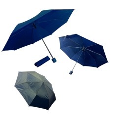 Folded Pop Up Umbrella with metal shaft and ribs and matching handle