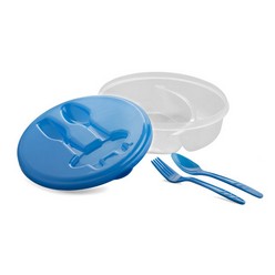 Food container with fork and spoon material plastic  