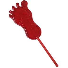 Foot shaped lollie