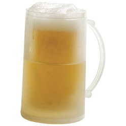 Freeze Gel Beer Mug, PP Construction, Freeze Gel inside, Double Wall Beer Mug.
