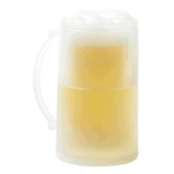 PP, double wall beer mug, freeze gel inside