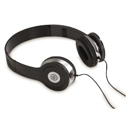 A useful promotional executive or social gift, sure to be used and appreciated by your clients . Available in two colours. Compatible with all audio devices  3.5mm audio jack  folding headband with deluxe padded on-ear headphones.