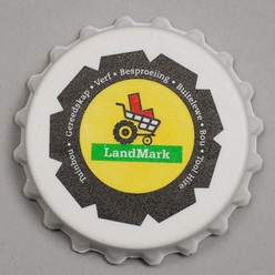 A Fridge magnet bottle opener that is available in various colours that can be customised with Pad printing with your logo and other methods.