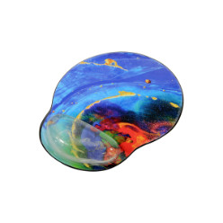 Full Colour Shaped PVC Mousepad With Wrist Rest Full Colour Shaped PVC Mousepad With Wrist Rest