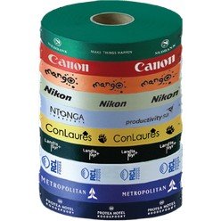 Full colour ribbon single sided, material: satin