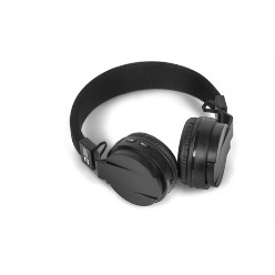 ABS, folding headband with deluxe padded on-ear headphones, supports playback from smartphones, tablets or most other Bluetooth compatible audio devices, Speaker hone call pick-up function, non-integrated 1 metre audio input cable included, internal, rechargeable lithium ion battery, recharges via USB cable ( included ) Bluetooth V2.1, EDR Wireless, 10m Visible Distance