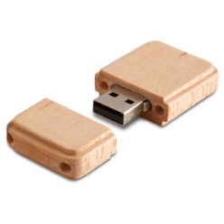 Unique and stylish wooden 16GB USB: Type 2 Packaged in a transparent PVC box