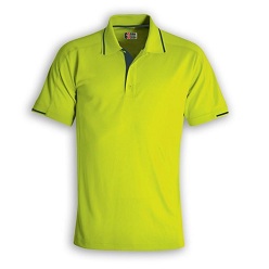 Polyester Pique Knit golfer, high quality moisture management fabric, Contrasting trim on collar, neck bindind and sleeves, crease resistant