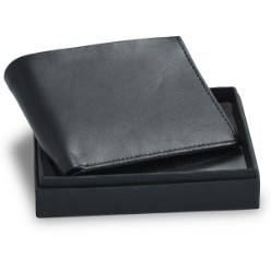Genuine leather wallet with 5 credit card slots, Packaged in a gift box. 100% Leather