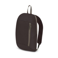 Features include: Adjustable back straps, Front zip pocket with contrast grey zip, Grey webbing handle, 600D, Polyester