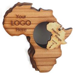 Napkin ring Africa map set of 4