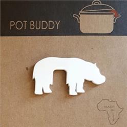 Pot buddy hippo white