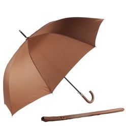 Auto Open Single Layer Golf Umbrella with Rubberised Hook Handle