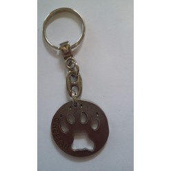 Hollow Paw Print Keyring