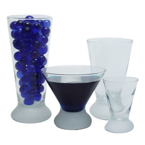 Frosted Bolero hi-ball glass