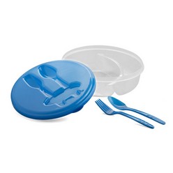 Food container with fork and spoon