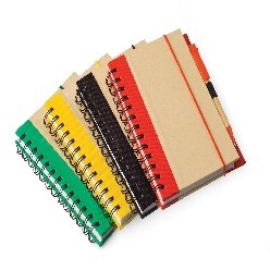 A5 eco notebook with strap