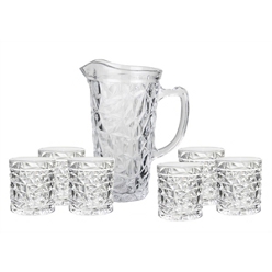 7 Pc ice pattern jug set