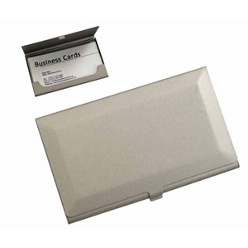 Matt silver business card holder