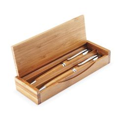 Unity bamboo ball pen and pencil set