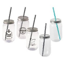 Tumbler With Straw & Tin Lid