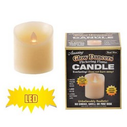 Candle Artificial Pillar White 