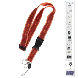 Reflective Double Layer Woven Lanyard