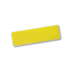 Rectangle Name Badge With Magnet (White ABS)
