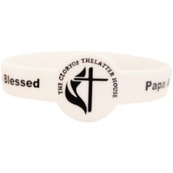 Debossed & filled with colour silicone band