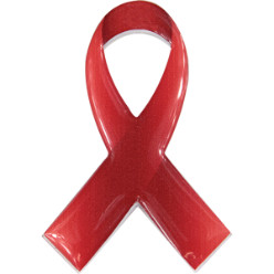 Domed aids ribon magnet