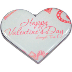 Domed heart fridge magnet