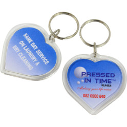 Snap together plastic heart keyholder