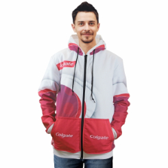 Mens Henly Sublimated Hooded Sweater with Zip