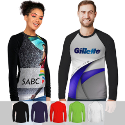 Unisex Raglan Long Sleeve T-shirt with Sublimation