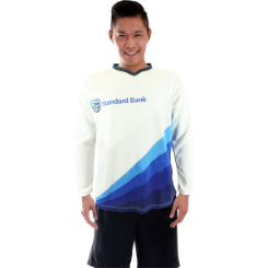 Mens Geneva Long Sleeve V-Neck Sublimation T-Shirt