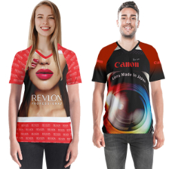 Unisex Raglan Short Sleeve V-Neck T-shirt with Sublimation