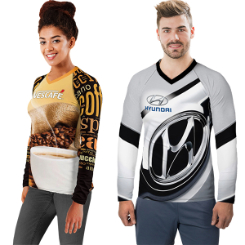 Unisex Raglan Long V-Neck T-shirt with Sublimation