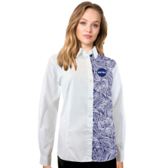 Ladies Long Sleeve Shirt with Sublimated Front Panel