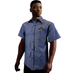 Mens Short Sleeve Denim Shirt