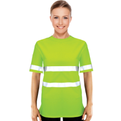 Ladies Jesny Crew Neck Safety T-Shirt with Reflective Strips