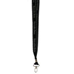 Reflective strip lanyard with glow in the dark print