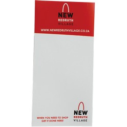 Advert & fridge magnetic notepadd 