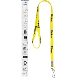 Screen printed narrow lanyard