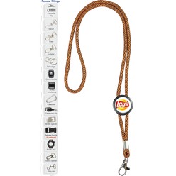 Striped cord lanyard 