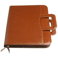 Single Stitch Leatherette; Zipped Binder