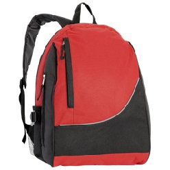 Striped front pocket backpack