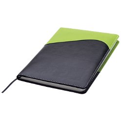 Colour accent wave design notebook