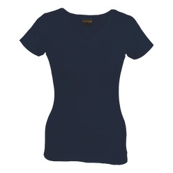 Ladies slub v-neck t-shirt