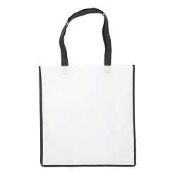 Non woven shopper with coloured trim