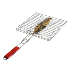 Braai grill with wooden handle
